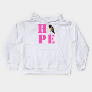 HOPE - Anna's Hummingbird Photo Kids Hoodie